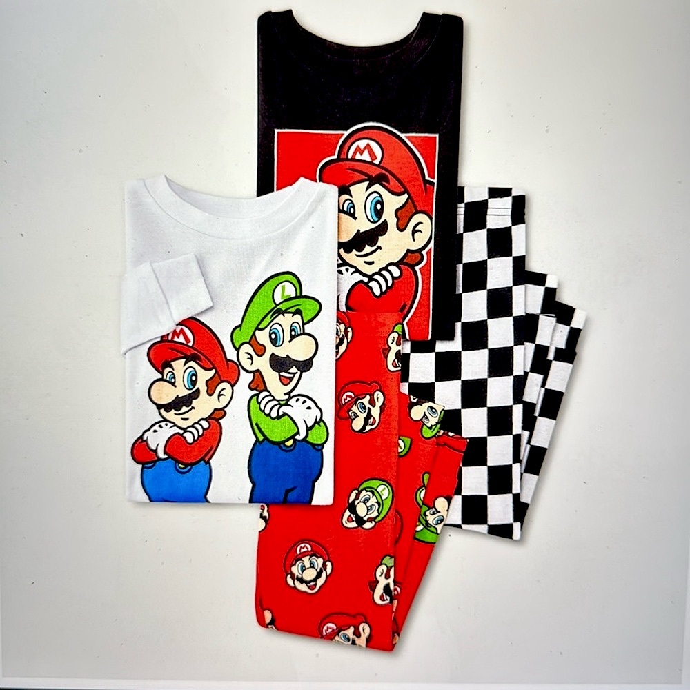 Nintendo Mario and Luigi Pajama Set - White and Red
